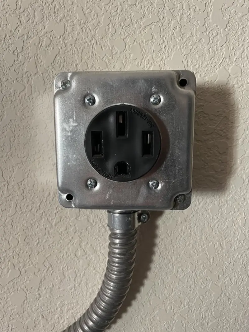 NEMA 14-50 outlet installed for Smart Home Electrical in Kelseyville